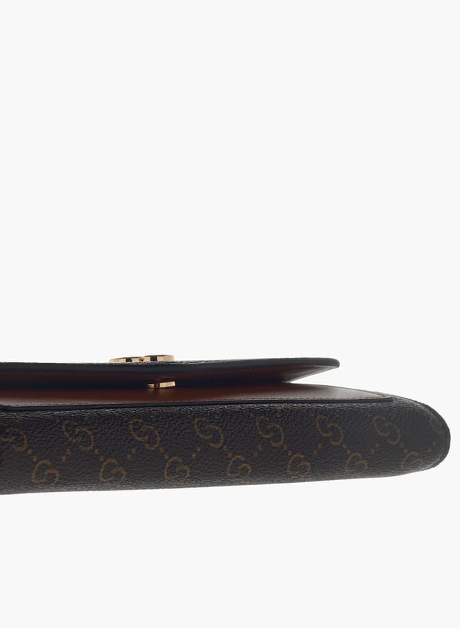 Celeste Womens Monogram Print Wallet With Flap Closure  - Image 4