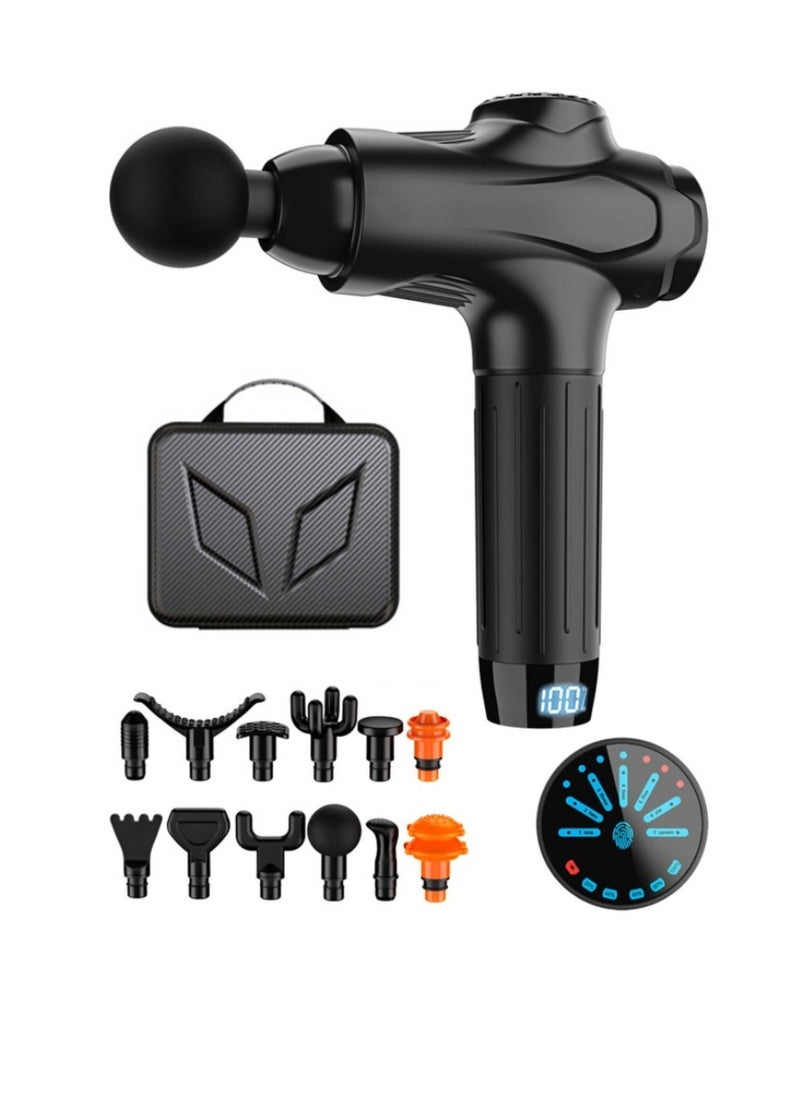 EqiEch - Professional Deep Percussion Ultra Quiet Hand Held Deep Tissue Muscle Massager With 7 Speeds And 12 Massage Heads - Image 1