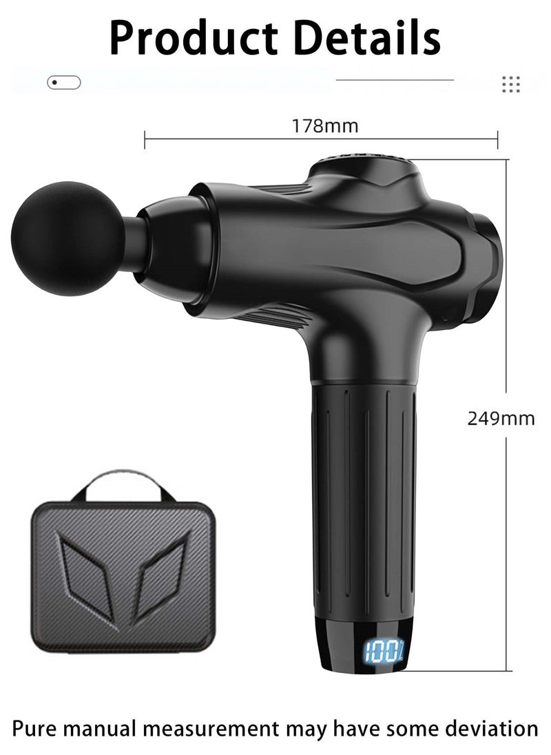 EqiEch - Professional Deep Percussion Ultra Quiet Hand Held Deep Tissue Muscle Massager With 7 Speeds And 12 Massage Heads - Image 1