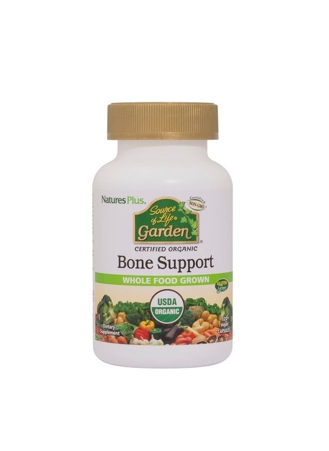 Nature's Plus - NaturesPlus Source of Life Garden Organic Bone Supplement with AlgaeCal - 1000 mg - Calcium, Magnesium - 120 Vegan Capsules (30 Servings) - Image 1