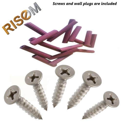 RISEOM RiseOm Brass MirrorGlass Holder Bracket Diamond Polished Chrome Pack of 30 6mmFullRound  - Image 2