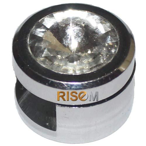 RISEOM RiseOm Brass MirrorGlass Holder Bracket Diamond Polished Chrome Pack of 30 6mmFullRound  - Image 1