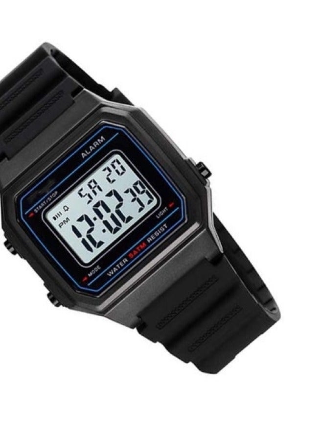 ساعة يد ذكية رياضية فاخرة مقاومة للماء 1698 مربعة رقمية مضيئة 5 ATM للرجال - Image 5