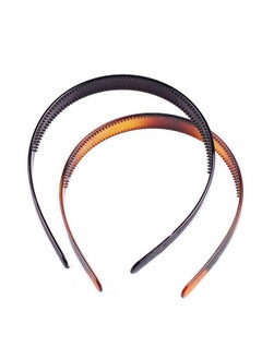 Set Of 2 Simple Fashion Plastic Headband Fine Tooth Hairband Headwear Hair Hoop Hair Acessories For Women'S Lady Girls (Black +Brown) - pzsku/Z7FF0D6E4567EB1052A8BZ/45/_/1733730023/a1ba9b41-f5ef-4e26-9561-668298fb2368