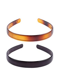 Set Of 2 Simple Fashion Plastic Headband Fine Tooth Hairband Headwear Hair Hoop Hair Acessories For Women'S Lady Girls (Black +Brown) - pzsku/Z7FF0D6E4567EB1052A8BZ/45/_/1733730033/9e9260d2-9379-4929-9ffb-d7f14d22f4ff