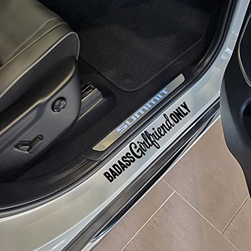VALIANT COLLECTIONS – Badass Girlfriend Only Sticker – Vinyl Sticker for Car, Truck, and Van – Indoor and Outdoor Use for Laptop – Waterproof Long Lasting Decal for Car – VC 400 (Black) - Image 2