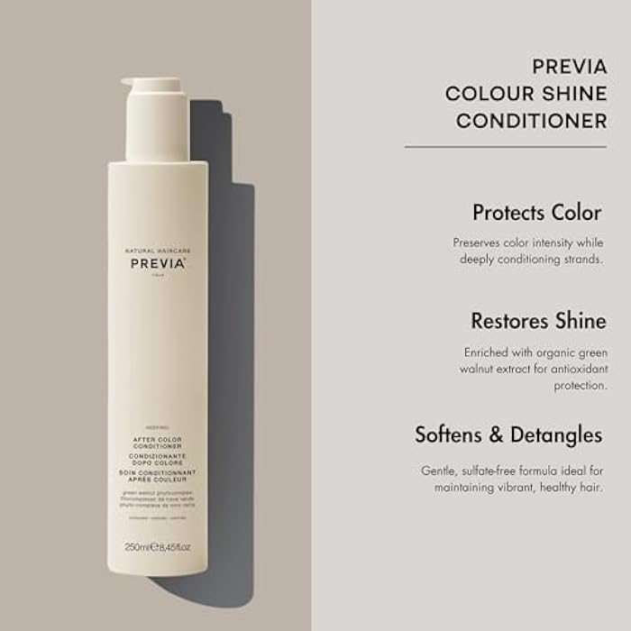 PREVIA Keeping Organic Green Walnut Colour Shine Coloured Hair Conditioner 250 ml - Image 2