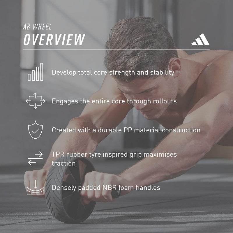 Adidas Ab Roller Wheel – Dual Wheel Design for Core Strength & Stability Training - Image 5