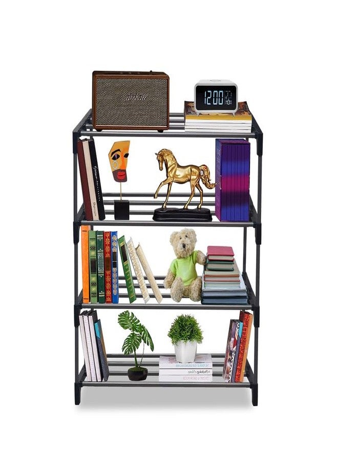 RAXON WORLD Multipurpose 4 Layer Heavy Duty Metal Book/Shoe/Cloth Foldable Rack for Anywhere Use - Image 1