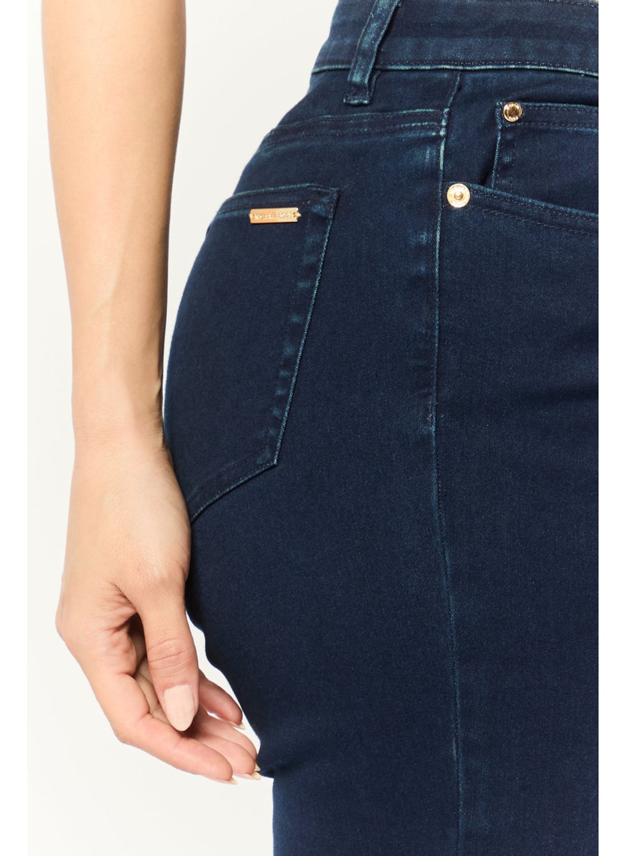 Michael Kors - Women Skinny Fit High Waist Stretchable Denim, Blue - Image 1