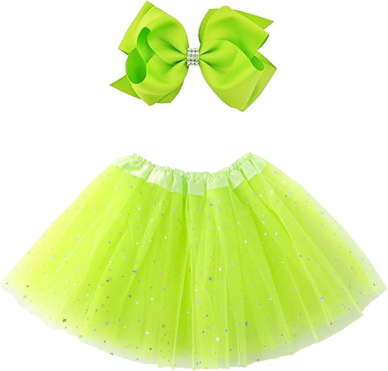 Jastore Girls Layered Stars Sequins Tutu Skirt Princess Ballet Dance Dress for 2-8 Years - Image 1