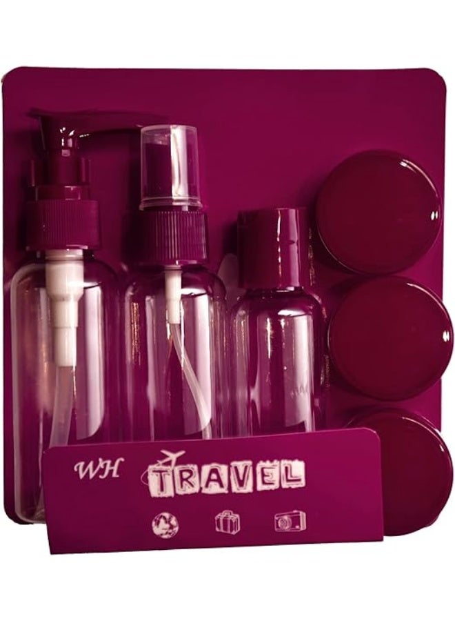 Set of 6 Empty Plastic Travel Bottles, Leak-Proof Travel Toiletry Essentials, Features 2 Liquid Containers, 1 Spray Bottle, and 3 Cream Jars for Your Makeup 232 - Image 5