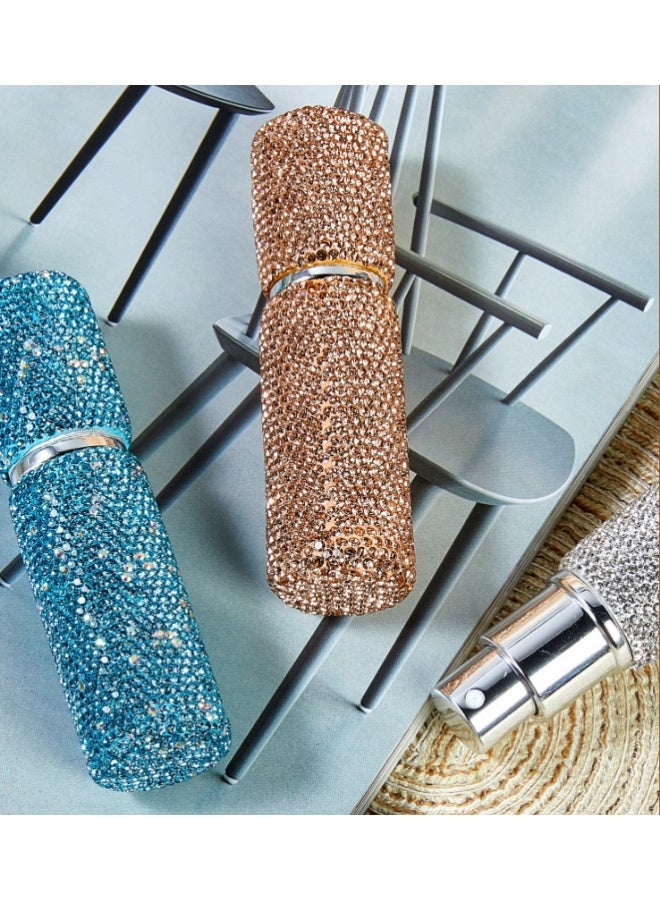 Rhinestone Empty Portable Spray Bottle - 10ML,Cosmetic Perfume spray bottle spray essential oil bottle glass perfume bottle - Image 2