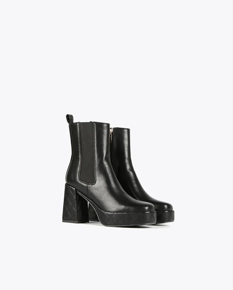 Lola Casademunt Black platform ankle boots