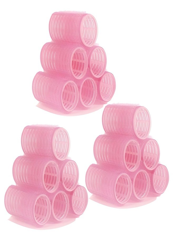 Bexter Self Grip Hair Rollers, 16 Pack Pink Heatless Curlers for Women and Girls - Small Hair Rollers for Short and Medium Hair - DIY Curls, Volume, and Salon Styling (0.8" x 2.4", Pink) - Image 4