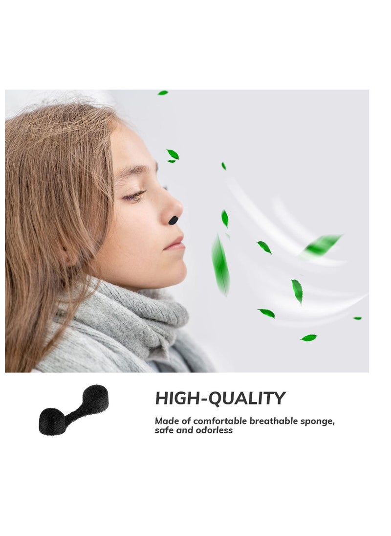 Generic - Nose Plug Filter,  Disposable Nose Dust Filters Nostril Filters Spray Nose Filter Sponge Nose Plugs for Women Men Sunless Spray Tanning Outdoor Dust Construction Areas (100 Pieces Black) - Image 1