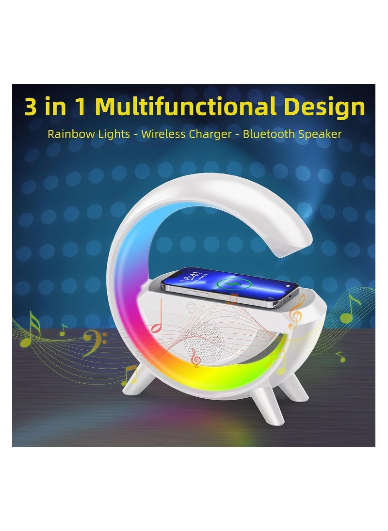 Zoom Plus - Multifunctional LED Wireless Charging Bluetooth Speaker with FM Radio and Alarm Clock - Image 1