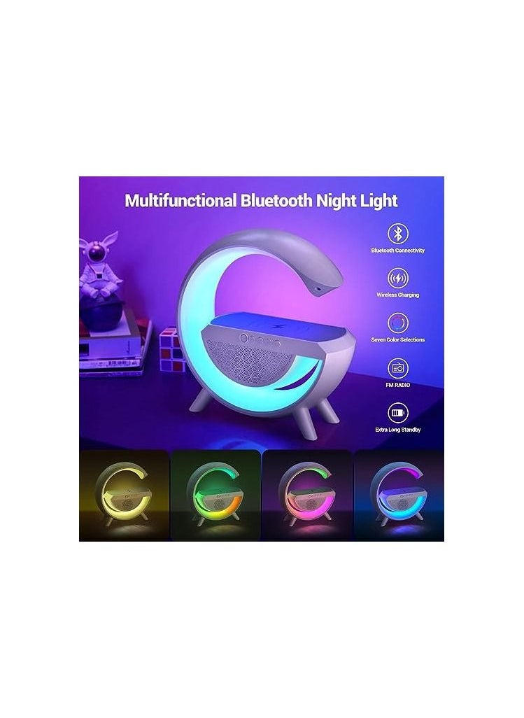 Zoom Plus - Multifunctional LED Wireless Charging Bluetooth Speaker with FM Radio and Alarm Clock - Image 1