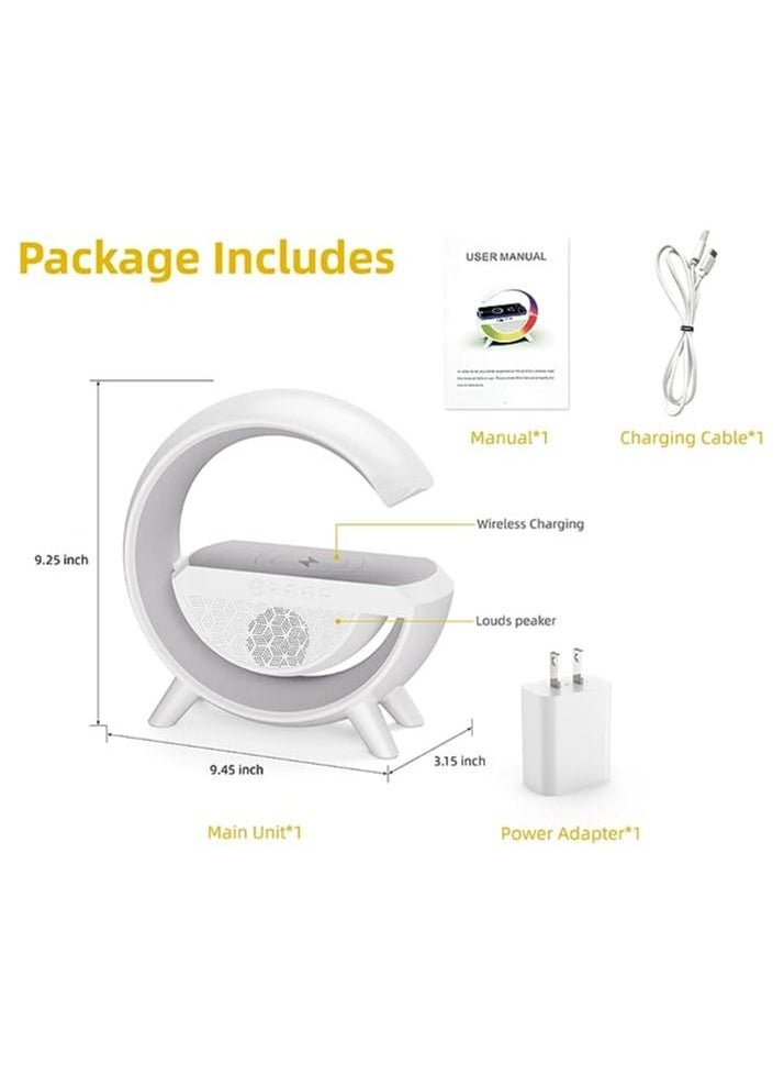 Zoom Plus - Multifunctional LED Wireless Charging Bluetooth Speaker with FM Radio and Alarm Clock - Image 1