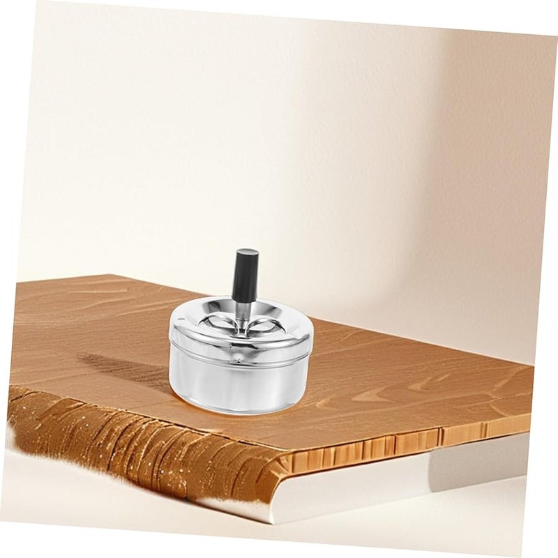 منفضة سجائر مزيلة للدخان صينية دوارة محمولة من المعدن للاستخدام الداخلي والخارجي - Image 4