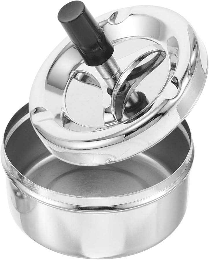 منفضة سجائر مزيلة للدخان صينية دوارة محمولة من المعدن للاستخدام الداخلي والخارجي - Image 1