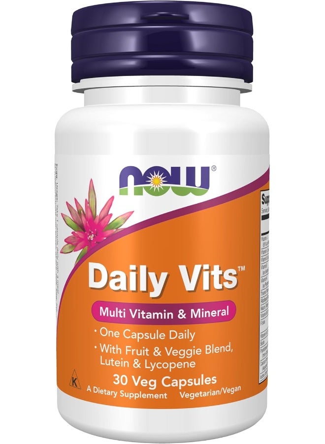 Now Foods Daily Multi-Vitamin, 30 Veg Capsules - Image 1