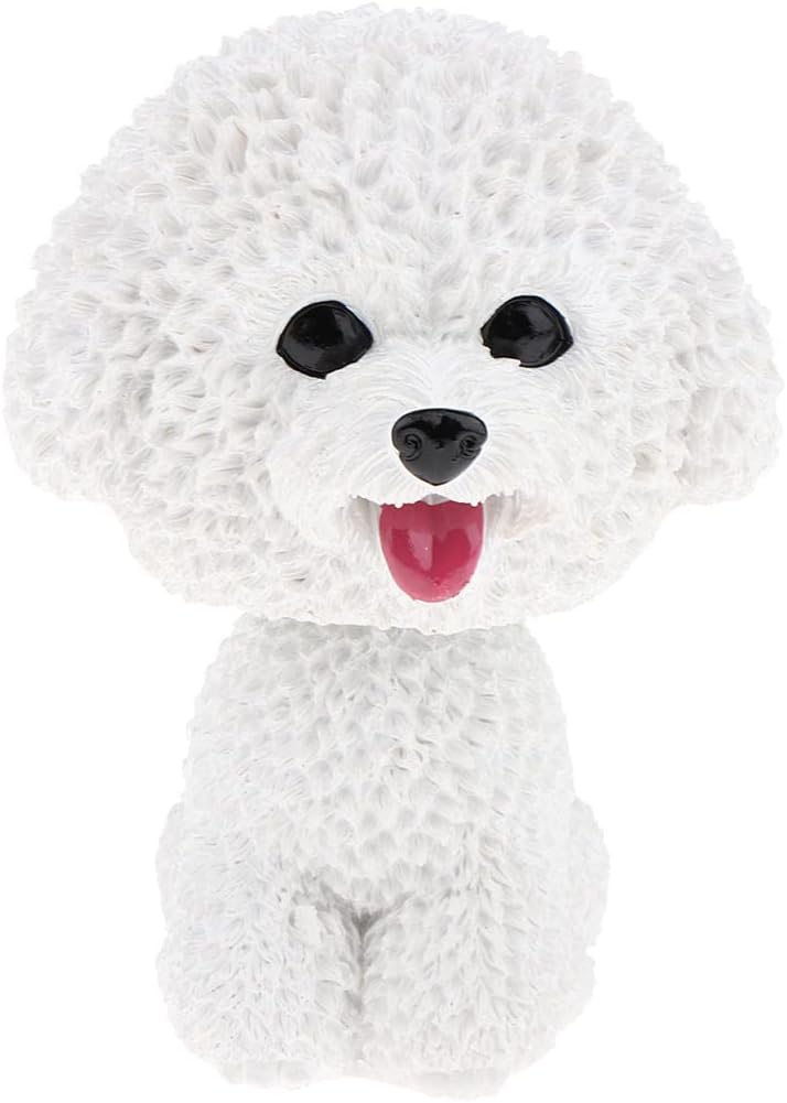 كلاراكو رأس كلب هزاز من الراتنج، رؤوس هزازة، رؤوس حيوانات لعبة، لوحة قيادة سيارة، ديكور سيارة، بيشون فريز - Image 1