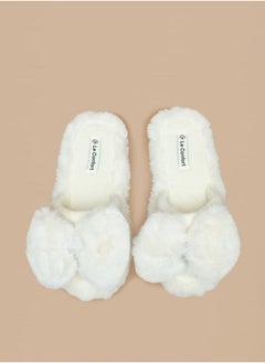 Le Confort Faux Fur Textured Bedroom Slippers 