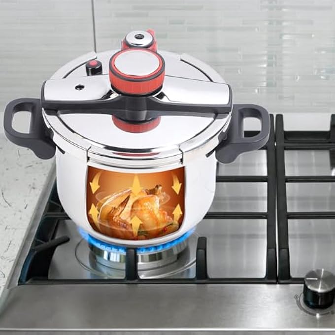 BusoTh Fast Cooking Pressure Cooker Intelligent Pressure Cooker With 304 Stainless Steel For Induction Gas Stove Open Flame 65L - Image 4