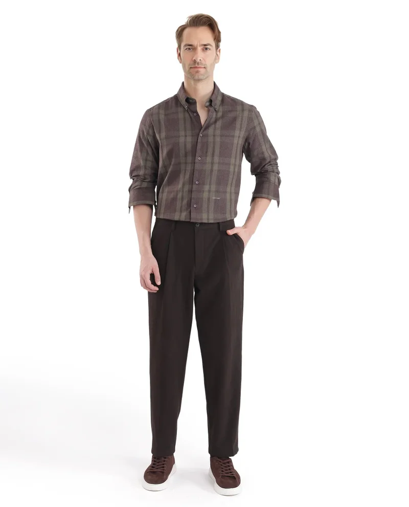 Rare Rabbit Men's Regular Fit Checkered Shirt