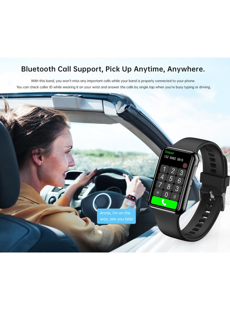 AROAQ C6 Plus Smart Watch, IP67 Waterproof Bluetooth Smart Sports Watch, 1.47" Large Color Display Health Monitoring Fitness Watch, Stainless Steel Case Smart Wrist Watch With Heart Rate Monitor, (Silver) - Image 4