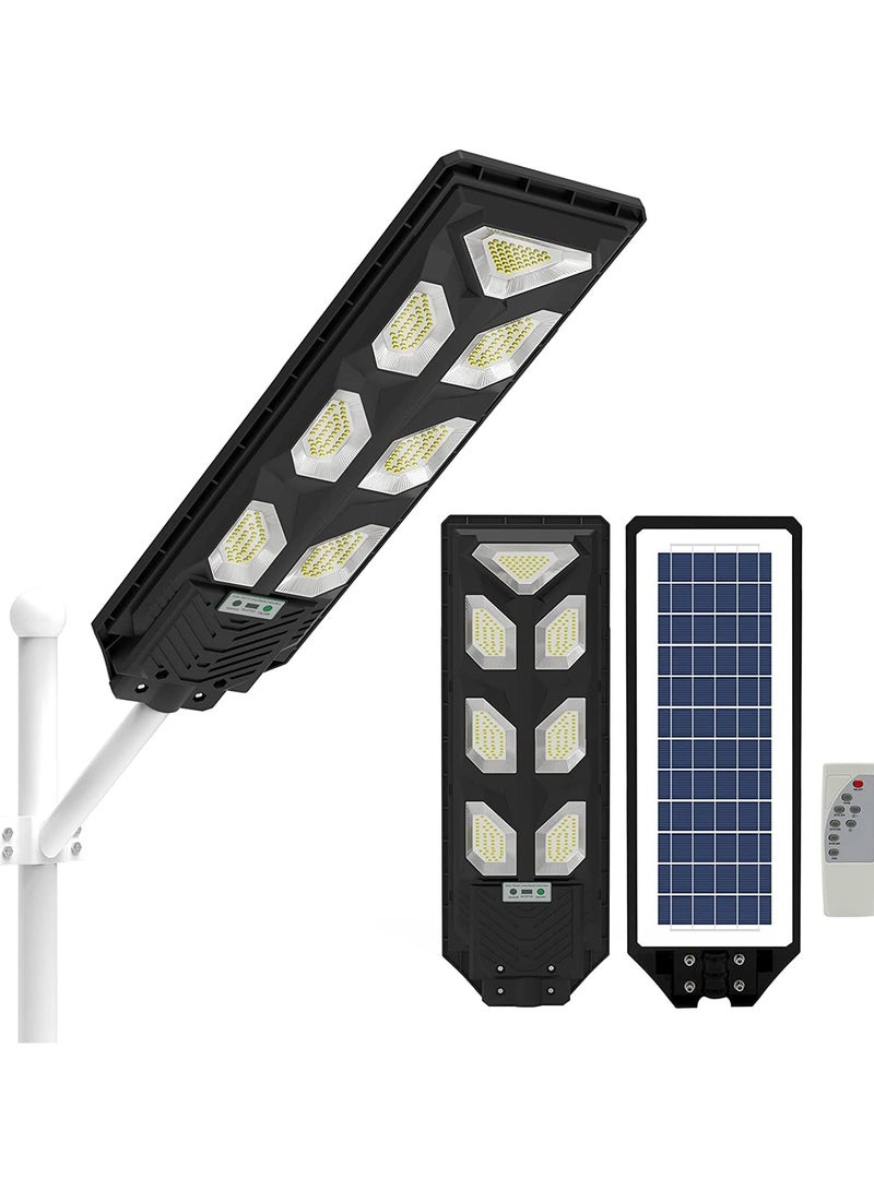 Outdoor LED Solar Street Light with Motion Sensor LED Solar Light, 6500K Street Lamp Powered Floodlight Patio Yard Garage Waterproof IP65 with Remote Control No Pole - Image 1