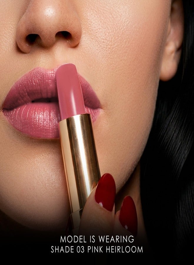 RENEE Classic Satin Matte Lipstick - Pink Heirloom| Soft Sheen, Rich Pigment With Buildable Payoff | Long-lasting, Non-Drying Formula | With Shea Butter, Peptides & Nourishing Oils | 4g - Image 2