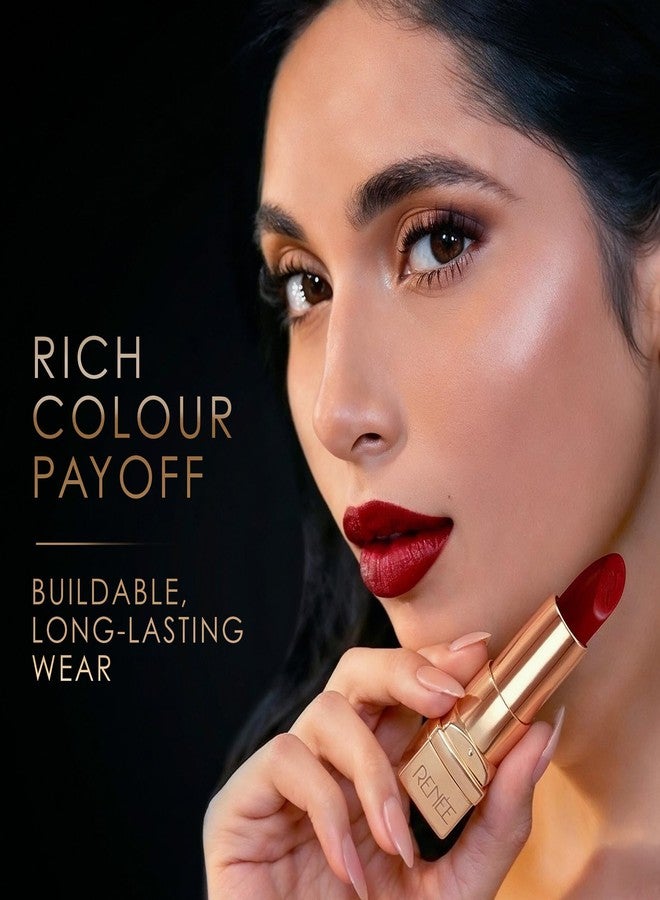 RENEE Classic Satin Matte Lipstick - Pink Heirloom| Soft Sheen, Rich Pigment With Buildable Payoff | Long-lasting, Non-Drying Formula | With Shea Butter, Peptides & Nourishing Oils | 4g - Image 4