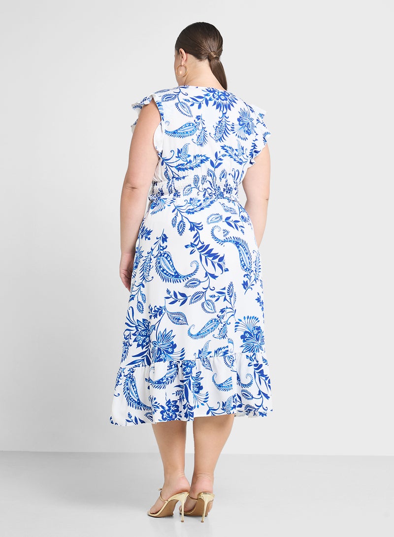 Ginger Plus Floral Ruffle Hem Dress - Image 2