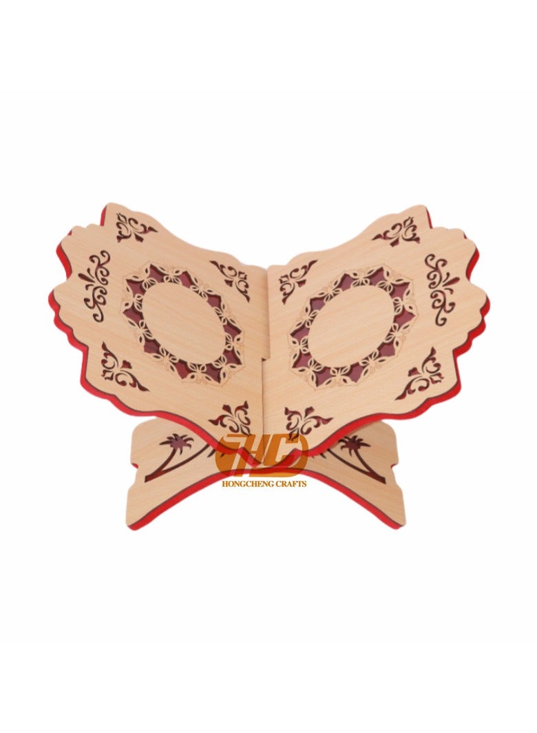 Wooden carved Quran folding rack ornament. Size 33CM * 23CM.  - Image 1