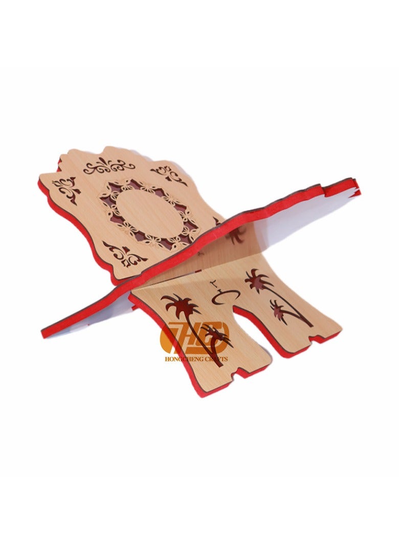 Wooden carved Quran folding rack ornament. Size 33CM * 23CM.  - Image 3