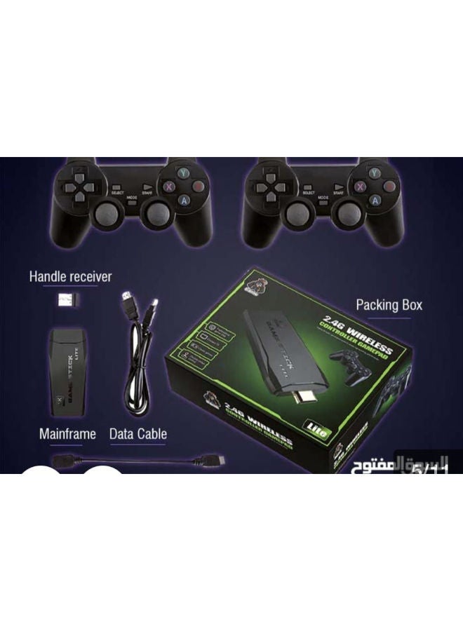 SHOPI Wireless Retro Game Console, Plug and Play Video Game Stick Built in 10000+ Games,9 Classic Emulators, 4K High Definition HDMI Output for TV with Dual 2.4G Wireless Controllers(64GB) - Image 2
