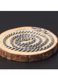 Wholesale 925 Sterling Silver Retro Thai Necklace Unisex 50cm long