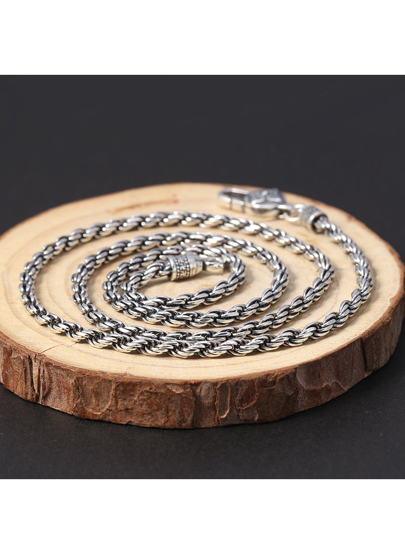 Generic - Wholesale 925 Sterling Silver Retro Thai Necklace Unisex 50cm long - Image 1