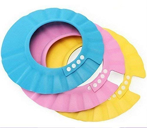 KIyan Adjustable Safe Soft Bathing Baby Shower Hair Wash Cap for Children, Baby Bath Cap Shower Protection for Eyes and Ear,Multi Color ( 1 pic) (Baby Shower Cape-Pack-1) - Image 2