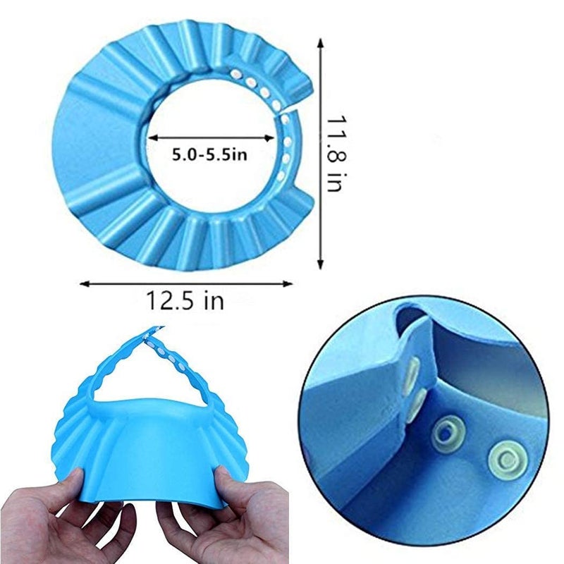 KIyan Adjustable Safe Soft Bathing Baby Shower Hair Wash Cap for Children, Baby Bath Cap Shower Protection for Eyes and Ear,Multi Color ( 1 pic) (Baby Shower Cape-Pack-1) - Image 3