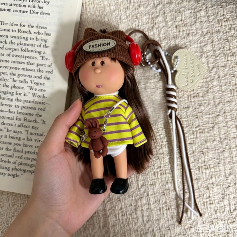 14cm Spanish Mia Potato Doll Keychain Pendant with Lanyard - Image 3