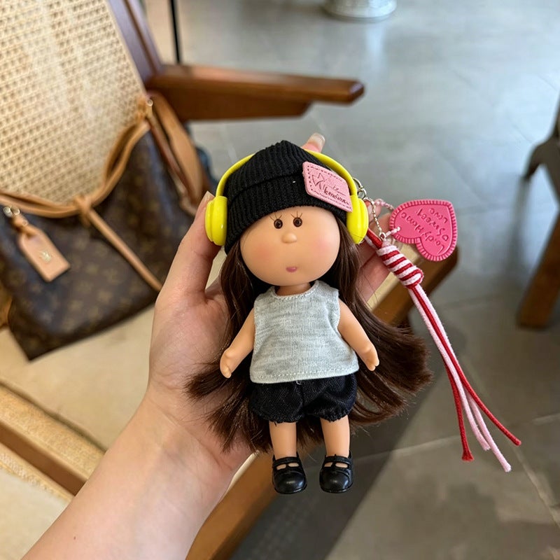 14cm Spanish Mia Potato Doll Keychain Pendant with Lanyard - Image 1