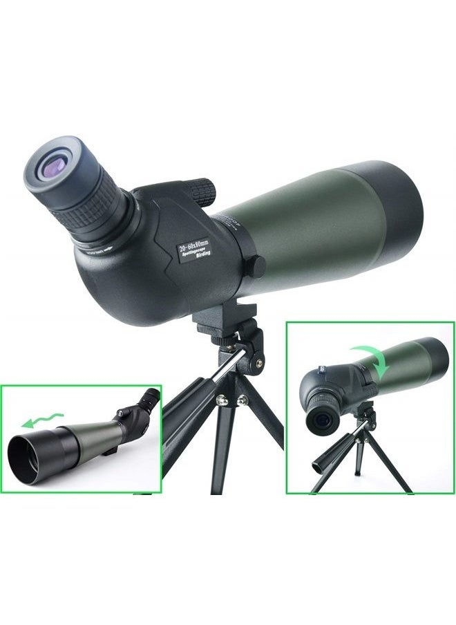 GOSKY - GOSKY 20-60 X 80 Porro Prism Spotting Scope- Waterproof Scope for Bird Watching Target Shooting Archery Range Outdoor Activities -with Tripod - Image 1