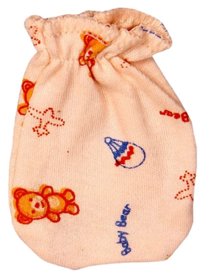 Bigbought New Born Baby Baby Boy and Baby Girl, Mittens and Booties Combo Pack With 4 Pair Of Hand Mittens and 4 Pair Of Leg Booties, Pure Hosiery Soft Fabric, 0 to 6 Months - Image 4