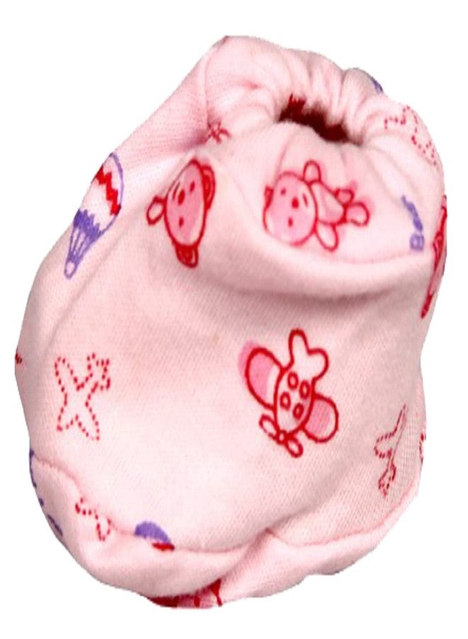 Bigbought New Born Baby Baby Boy and Baby Girl, Mittens and Booties Combo Pack With 4 Pair Of Hand Mittens and 4 Pair Of Leg Booties, Pure Hosiery Soft Fabric, 0 to 6 Months - Image 3