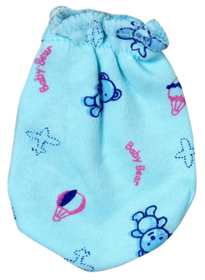 Bigbought New Born Baby Baby Boy and Baby Girl, Mittens and Booties Combo Pack With 4 Pair Of Hand Mittens and 4 Pair Of Leg Booties, Pure Hosiery Soft Fabric, 0 to 6 Months - Image 5
