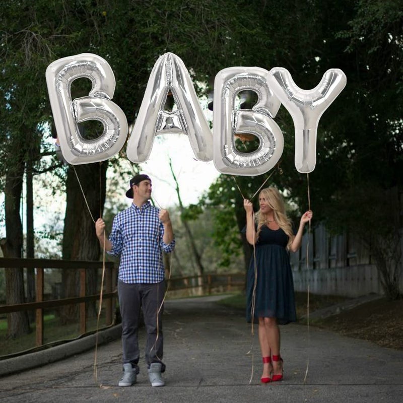 TONIFUL 40 Inch Large Silver Letter A Balloon - Foil Mylar Big Letter for 2026 New Year Eve Graduation Wedding Baby Shower Birthday Party Anniversary Supplies Decorations - Image 5