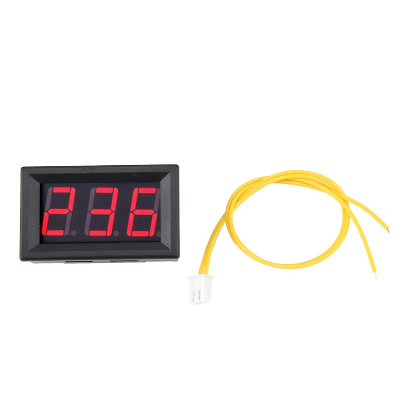 مقياس الجهد الرقمي بخطين LED عرض 0.56 بوصة متوافق مع تيار متردد 70-380 فولت (أحمر) - Image 1
